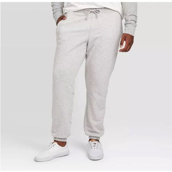 Goodfellow & Co Men's Regular fit Fleece Jogger in Light Gray size Medium NEW - Picture 1 of 9
